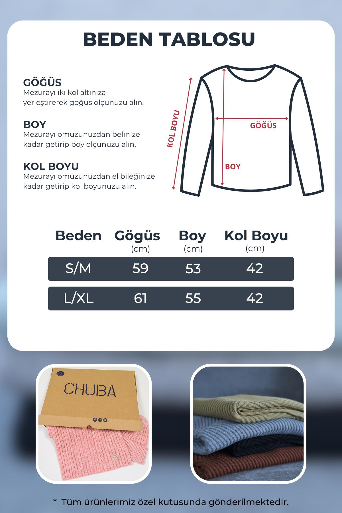 Chuba Kadın Yumuşak Dokulu Rahat Kalıp Kayık Yaka Triko Kazak  Mavi 25W3015