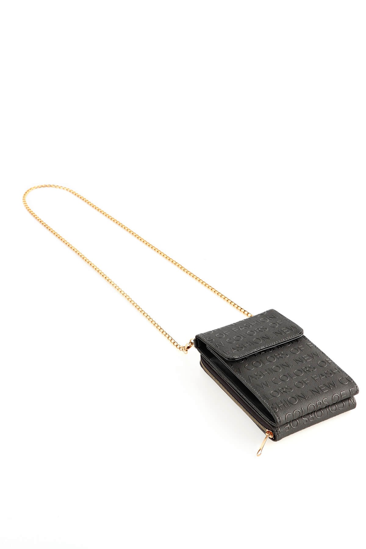 Misty Gri Zincirli Telefon Bölmeli Cüzdan Çanta