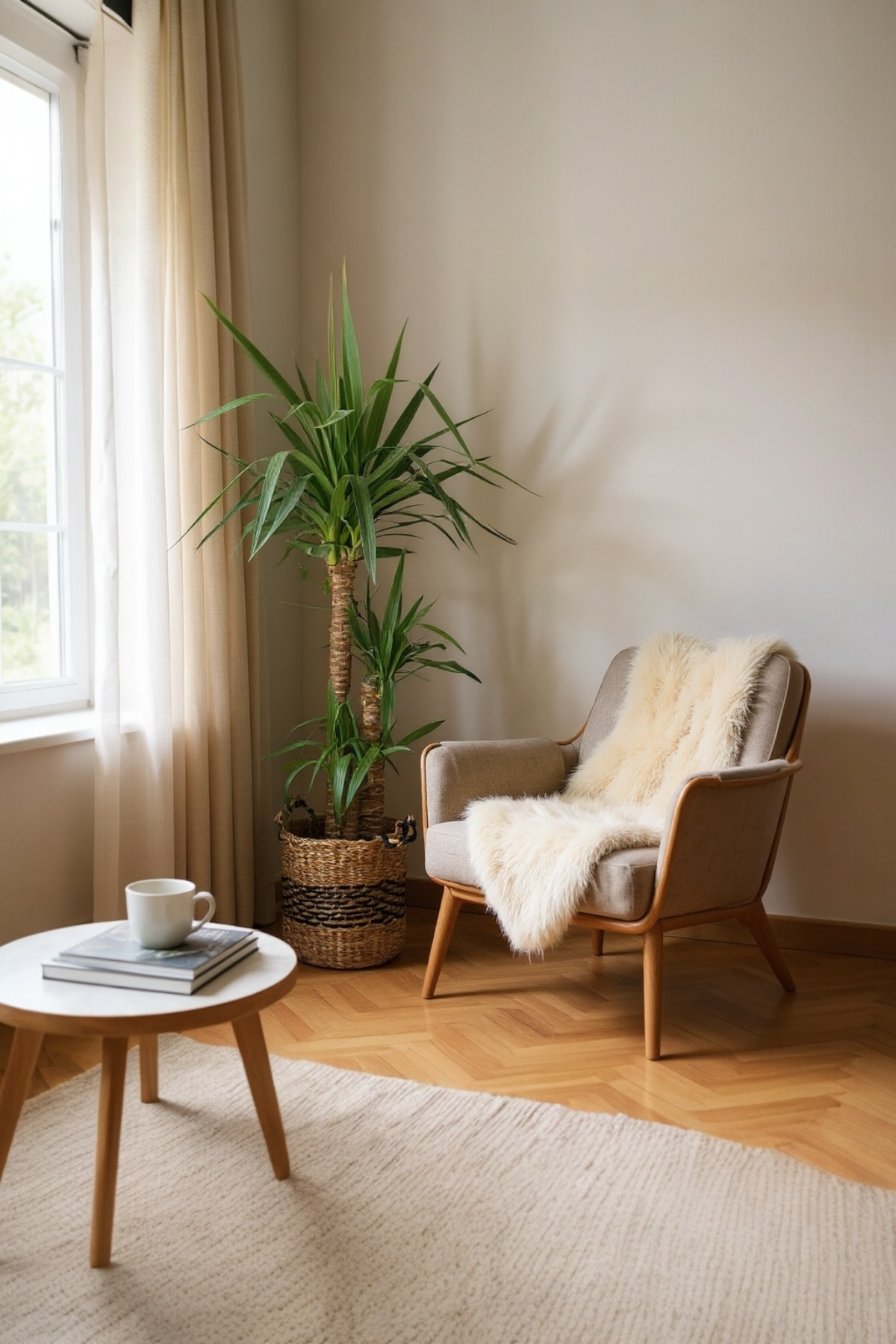 3 Gövdeli Yuka Bitkisi Large 150-160 cm ( Avize Çiçeği -  Yucca Massengena)