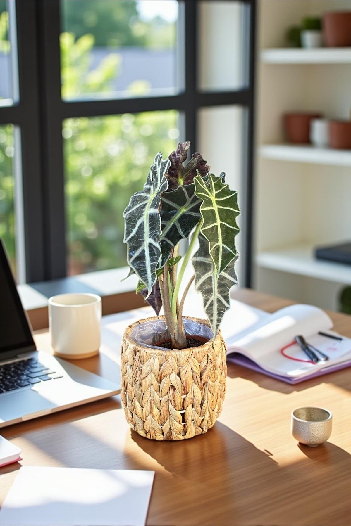 Alocasia Polly-Fil Kulağı Bitkisi- Tropikal ve En Farklı 40-45 cm