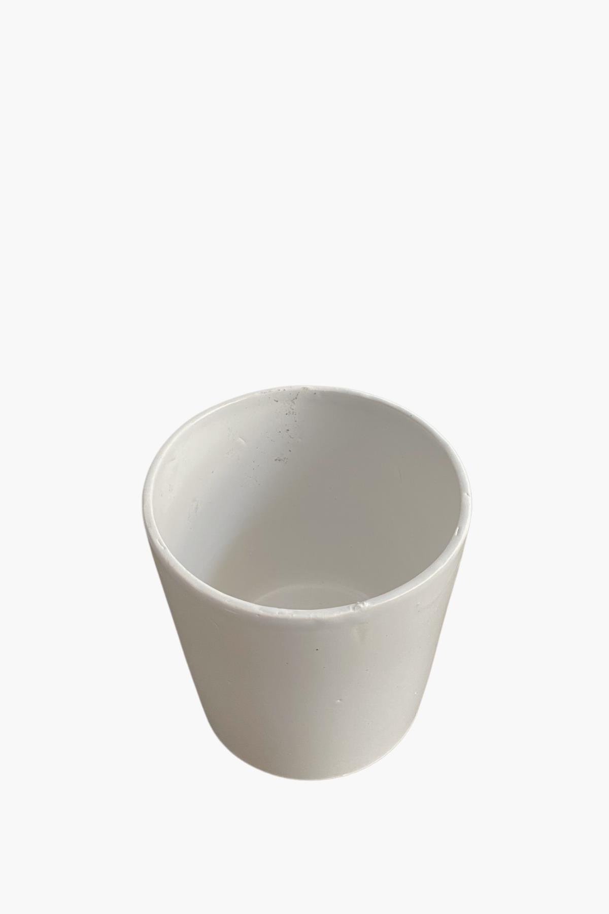 Dekoratif Beyaz Orkide Seramik Saksısı