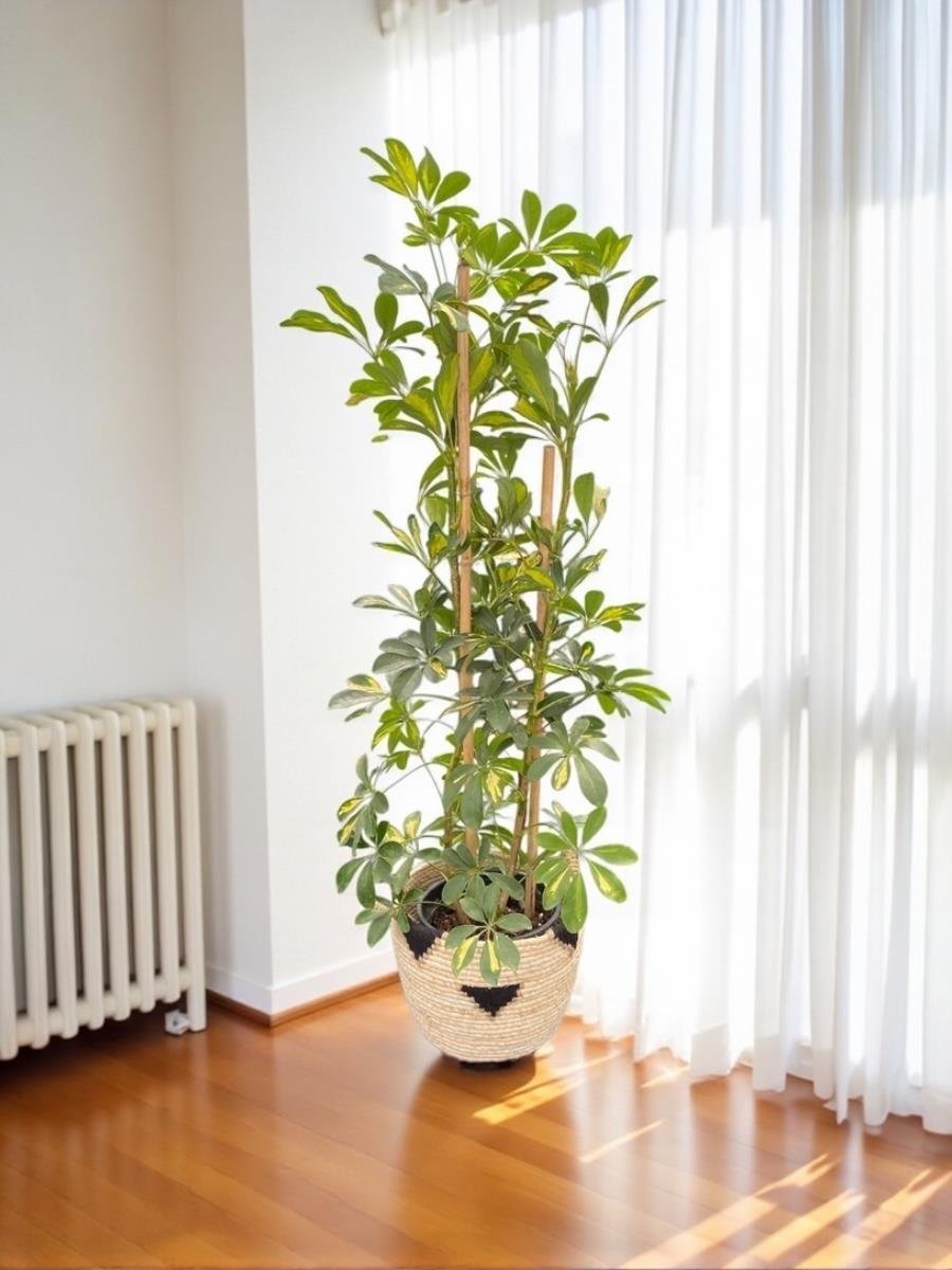 Şeflera Bitkisi 2 Gövdeli 110 - 130 Cm Schefflera Arboricola