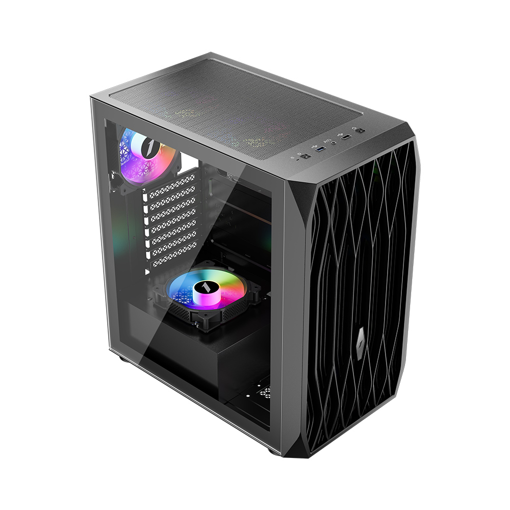 1ST Player Ariya AY7 Siyah 650W 80+ Argb 4X12CM Fan Temperli Cam Mesh Usb 3.0 Atx Kasa 