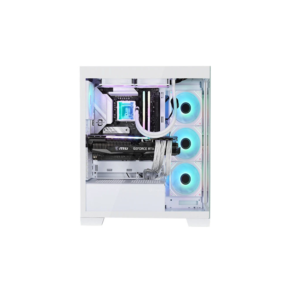 AIGO DS900 Beyaz 850W 80+ Bronze ARGB Mid Tower Kasa