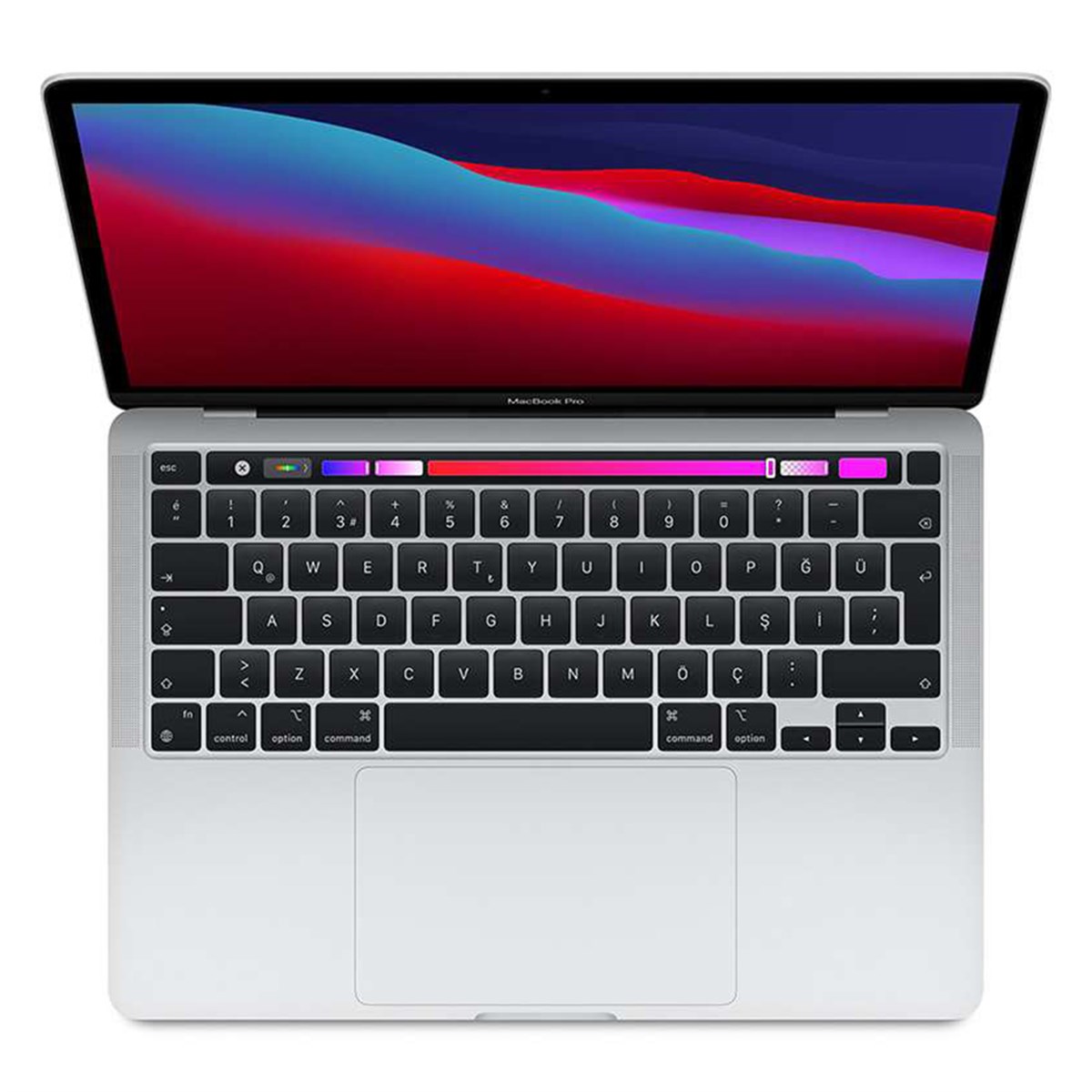 Apple MacBook Pro 2020 13'' Touch Barlı MYDA2 Apple M1 İşlemci 8 GB Ram 256GB SSD Gümüş Rengi - English Keyboard
