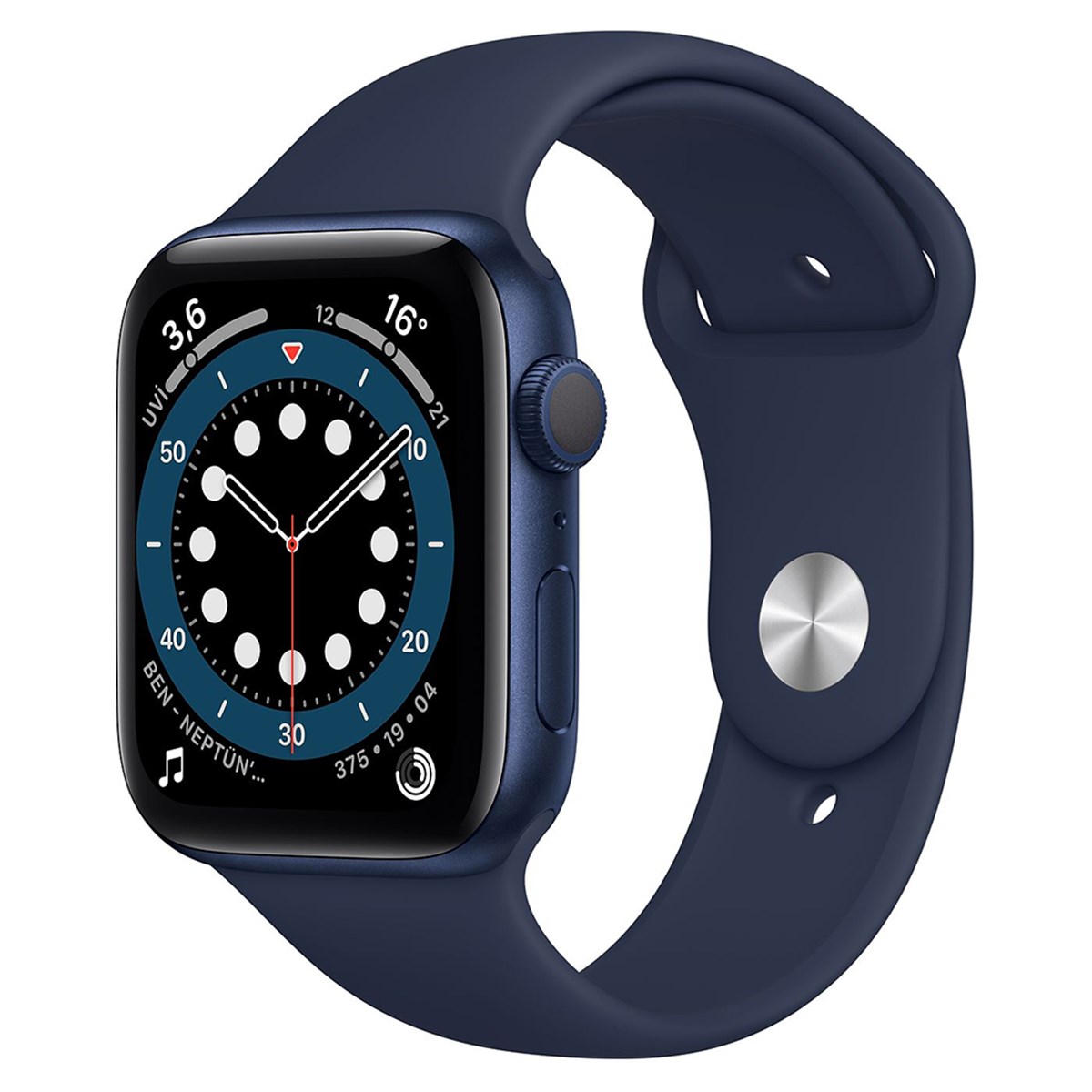 Apple Watch Seri 6 40mm Mavi Alüminyum Kasa ve Koyu Lacivert Spor Kordon
