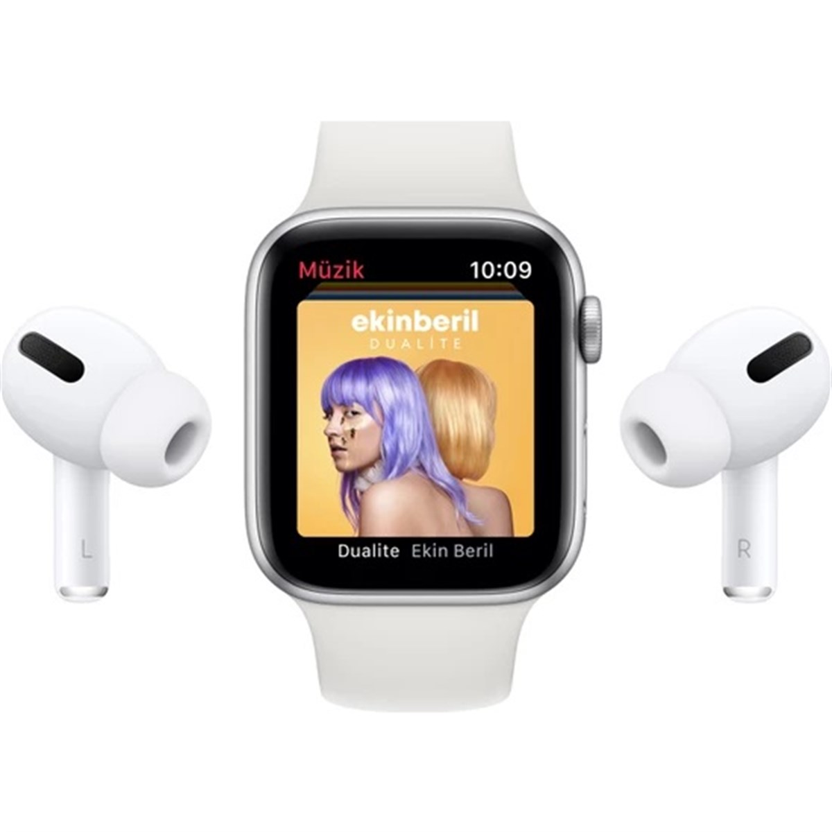 Apple Watch Series 6 GPS 44mm Gümüş Rengi Alüminyum Kasa ve Spor Kordon Akıllı Saat