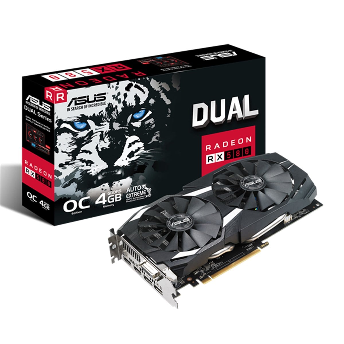 ASUS RX580 4GB DUAL OC GDDR5 256Bit AMD Radeon DX12 Ekran Kartı