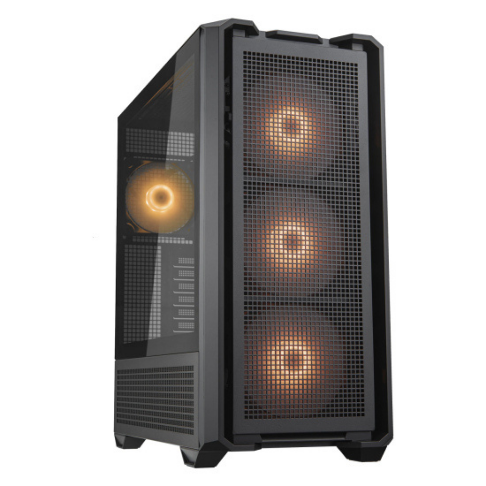 Cougar MX600 RGB Full Tower , 4 x ARGB PWM Fan 400 mm GPU kapasitesi, 2 x USB-A ve 1 x USB-C bağlantı noktası (Siyah) Bilgisayar Kasası