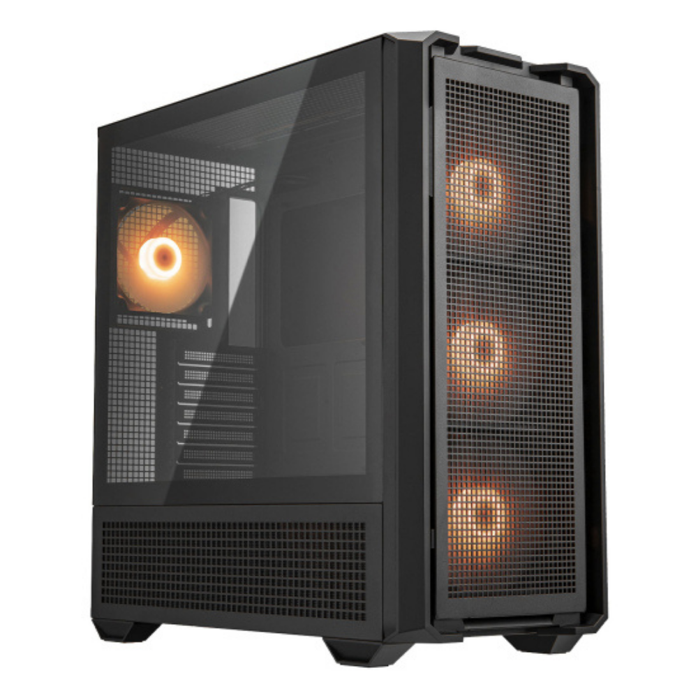 Cougar MX600 RGB Full Tower , 4 x ARGB PWM Fan 400 mm GPU kapasitesi, 2 x USB-A ve 1 x USB-C bağlantı noktası (Siyah) Bilgisayar Kasası