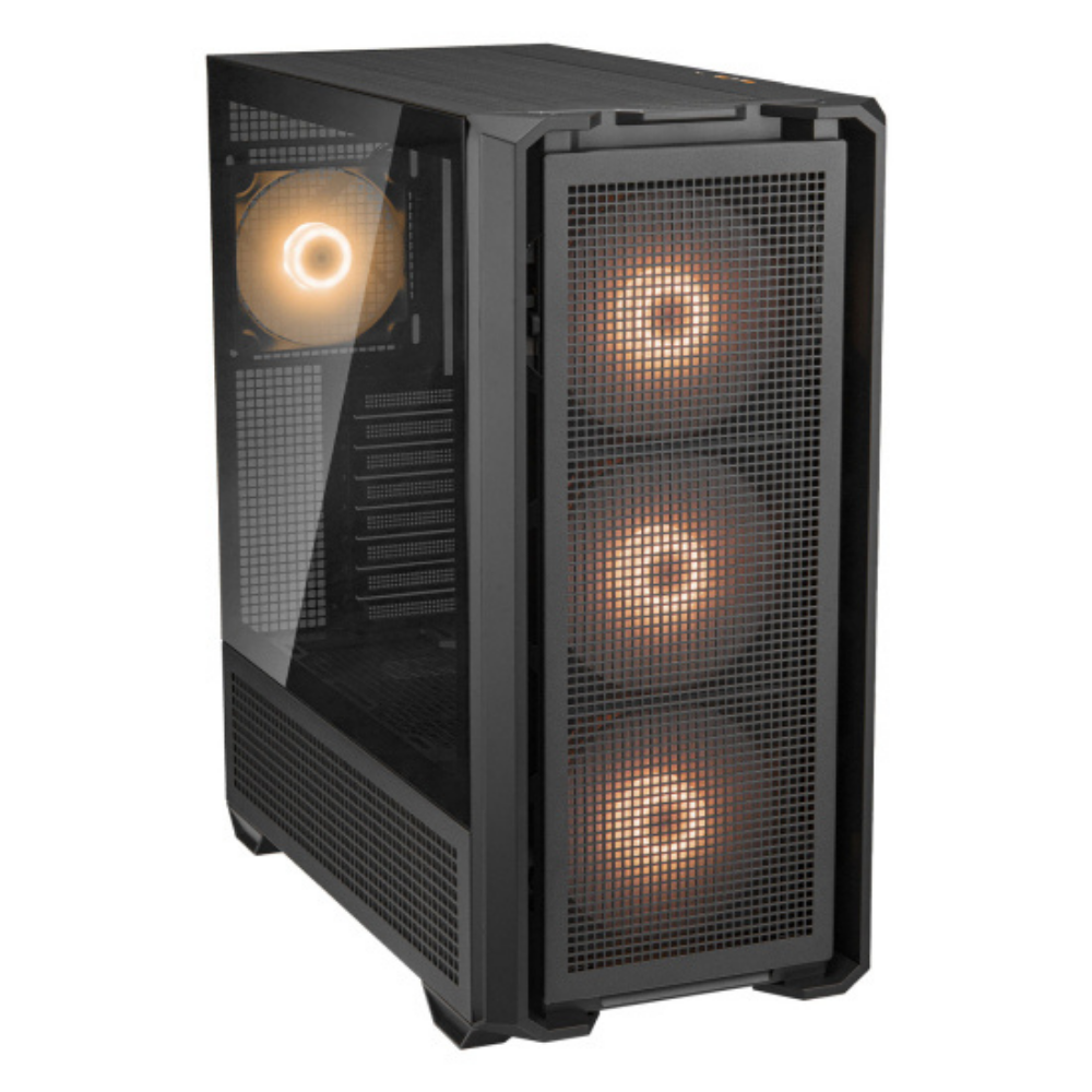 Cougar MX600 RGB Full Tower , 4 x ARGB PWM Fan 400 mm GPU kapasitesi, 2 x USB-A ve 1 x USB-C bağlantı noktası (Siyah) Bilgisayar Kasası