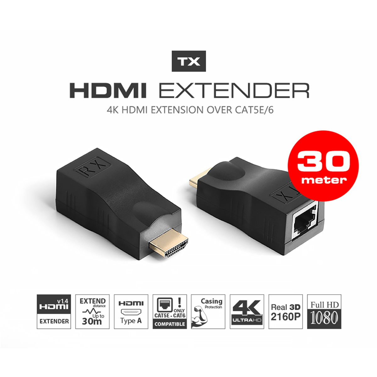 Dark Tx E301 30 Metre HDMI Sinyal Uzatıcı Extender (TXHDE301)