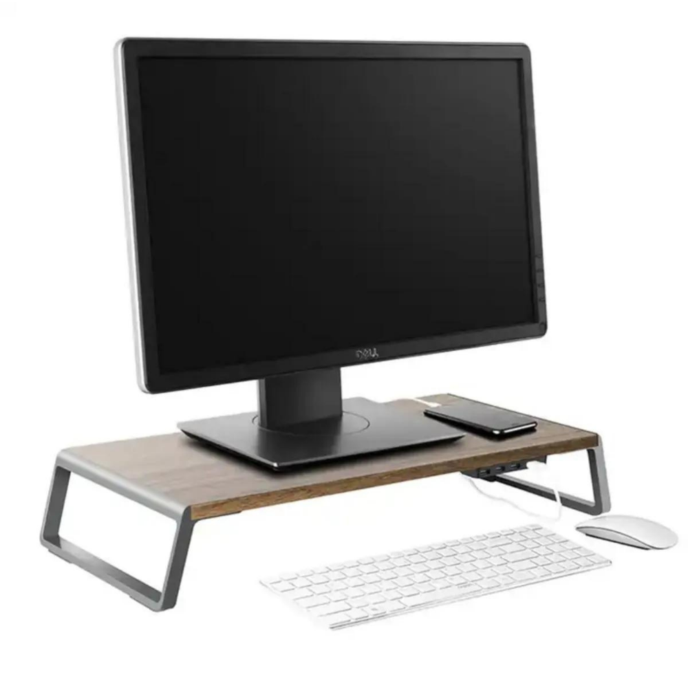 Daytona ZR-488 Ergonomik 4x USB Çıkışlı Masaüstü Monitör-Bilgisayar Yükseltici Stand