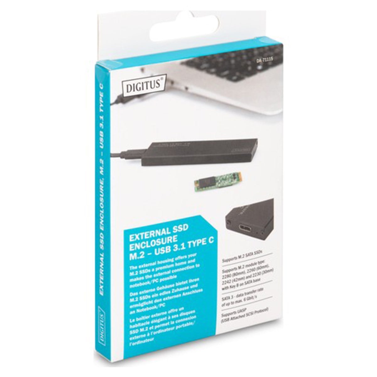 Digitus DA-71115 Harici M2 SSD To USB Type-C Kutusu