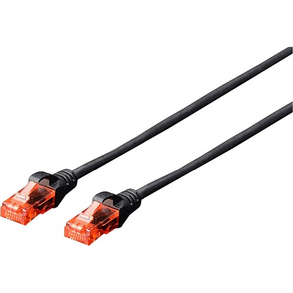 Digitus DK-1617-030/BL 3 mt Utp Cat6 Patch Kablo Siyah Cu, Lszh Awg 26/7
