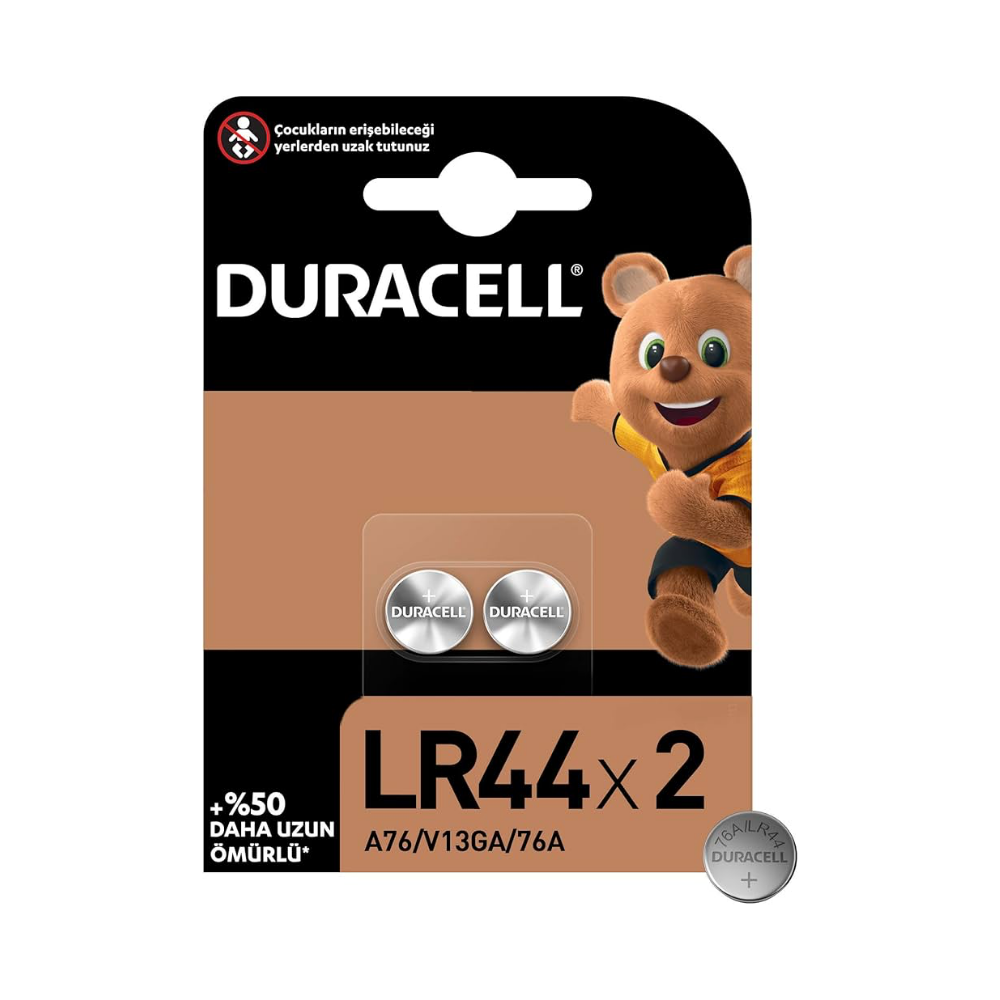 Duracell LR44/AG13/A76 Alkalin PİL 2Lİ