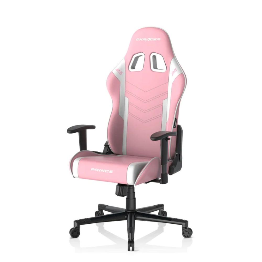 DXRacer P132 Prince Serisi Yumuşak Yüzeyli 1D Kolçaklar 130 Kg Oyuncu Koltuğu, Pembe