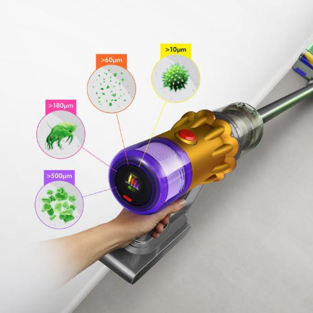Dyson V12 Detect Slim Absolute SV 46 YLNKL Şarjlı Dikey Süpürge (Yellow Nickel) 
