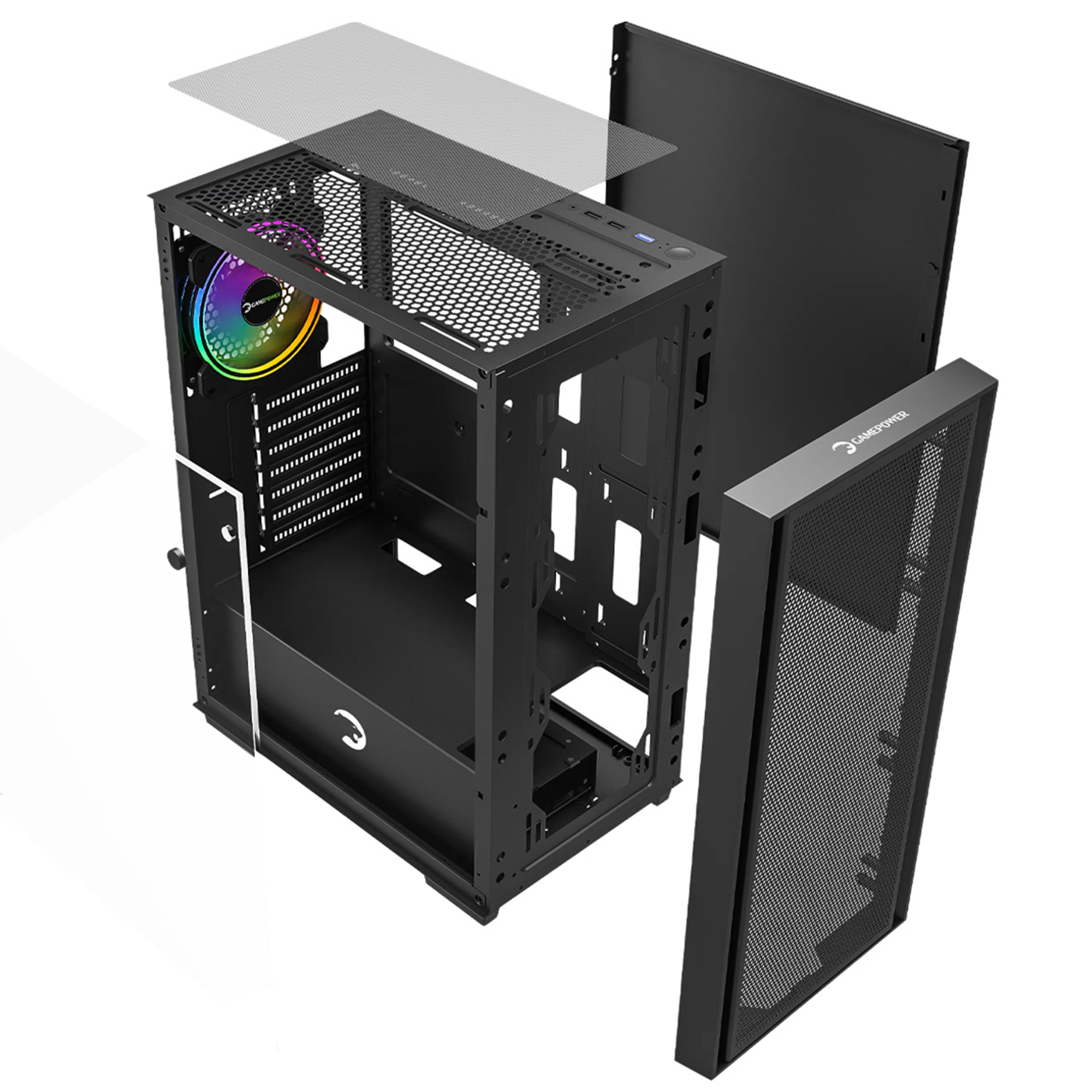 GamePower Flex 4*120mm A-RGB Fan ATX 650W 80+ Bronze Gaming Kasa