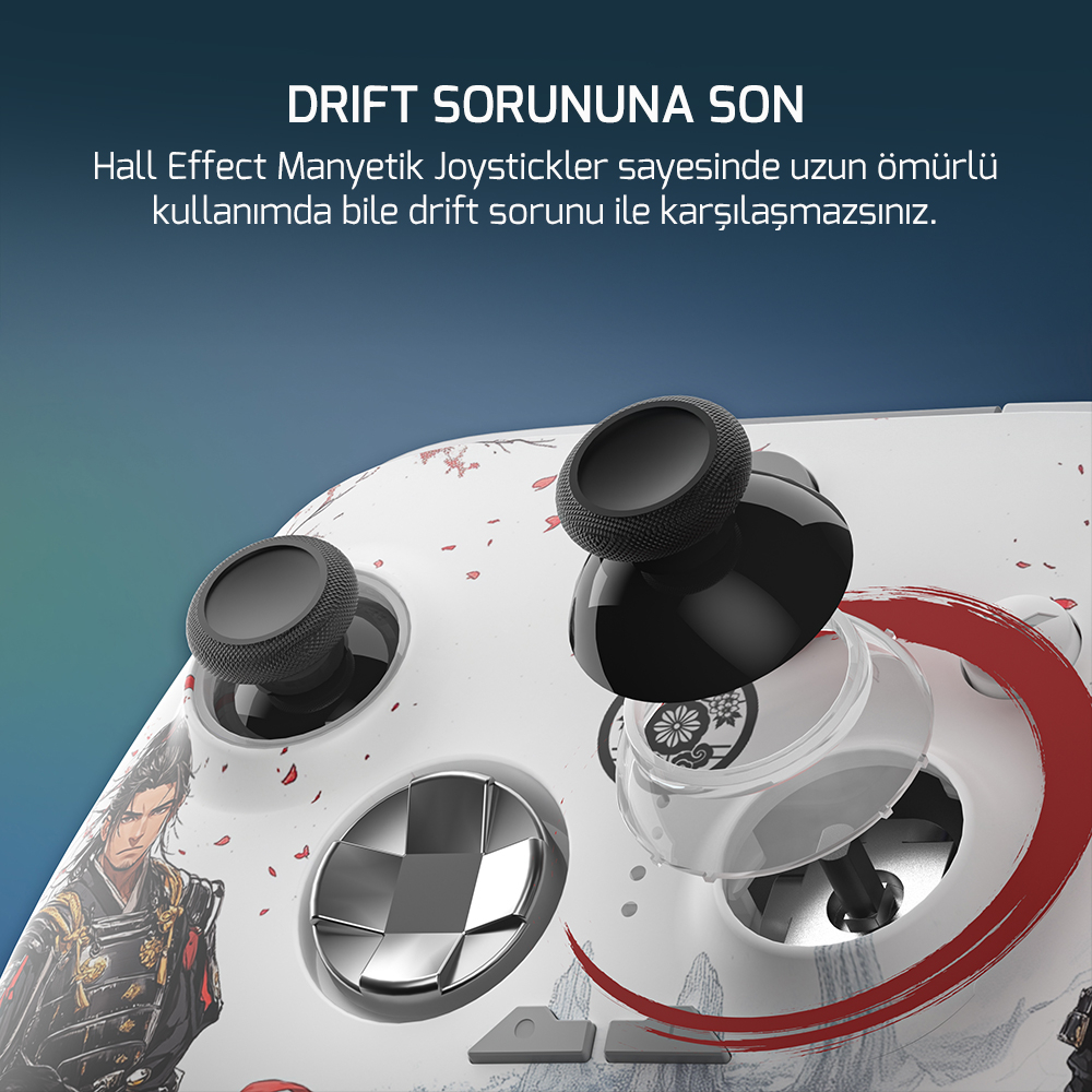 GamePower Force RGB Kablosuz Beyaz Gamepad (2.4G, Bluetooth,Kablolu) (PC Uyumlu)