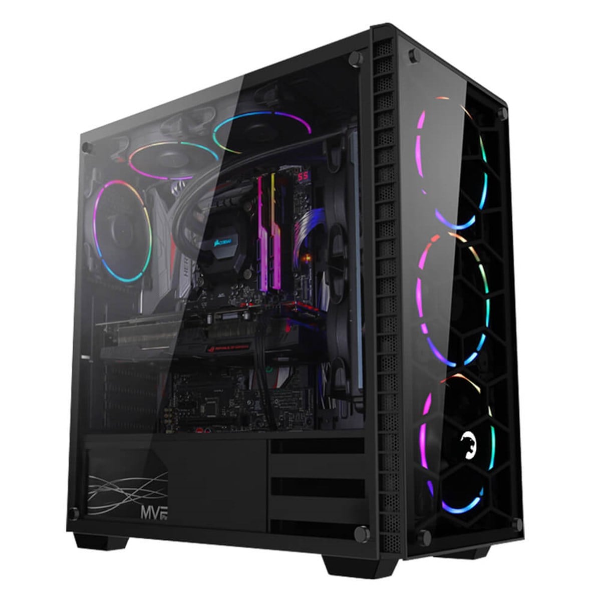 GamePower Horizon Gaming 4*120mm RGB Fan 650W 80+ PSU Gaming Kasa