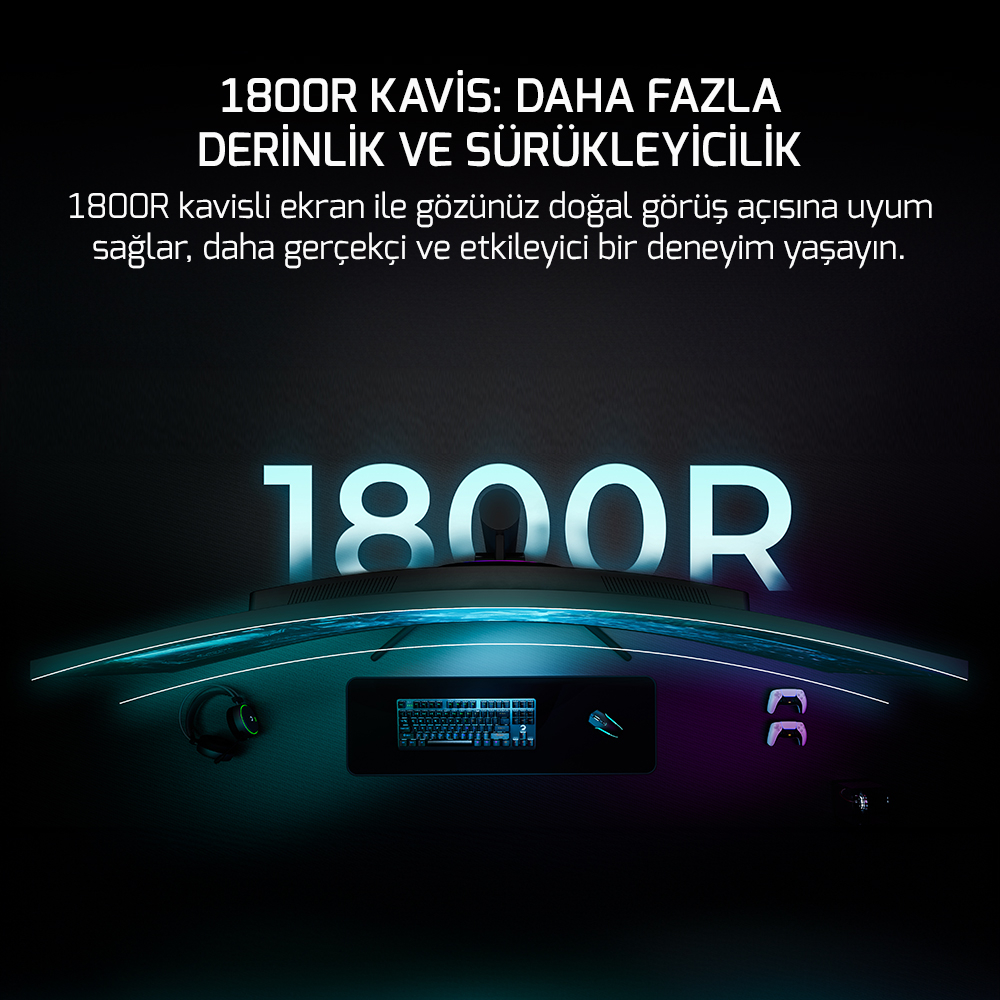 GamePower Kora DQ49 49¨ 120Hz Dual QHD RGB Fast VA Curved Gaming Monitör