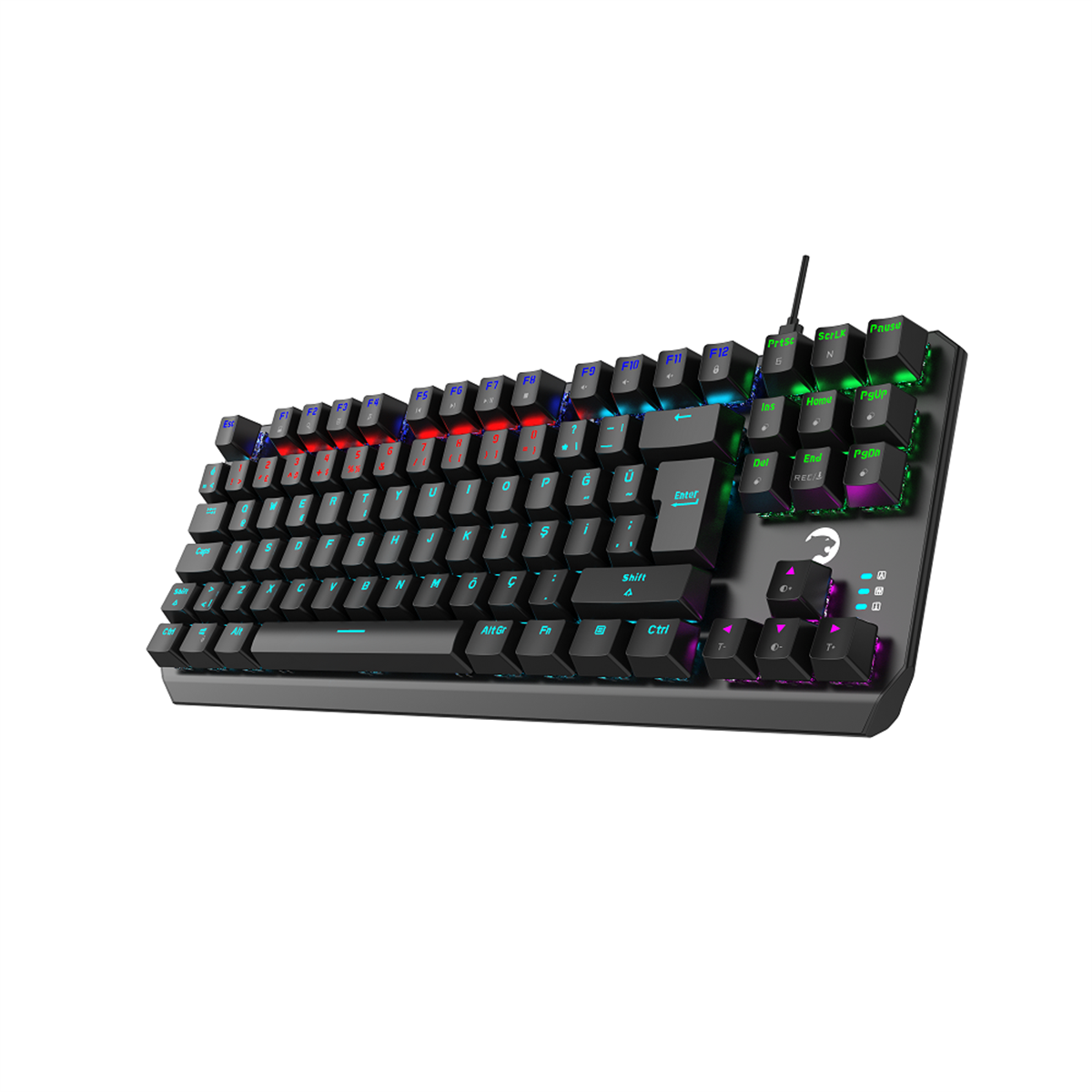 GamePower Overlord 60M Mekanik Siyah Switch Türkçe Q 88 Tuş USB Gaming Klavye