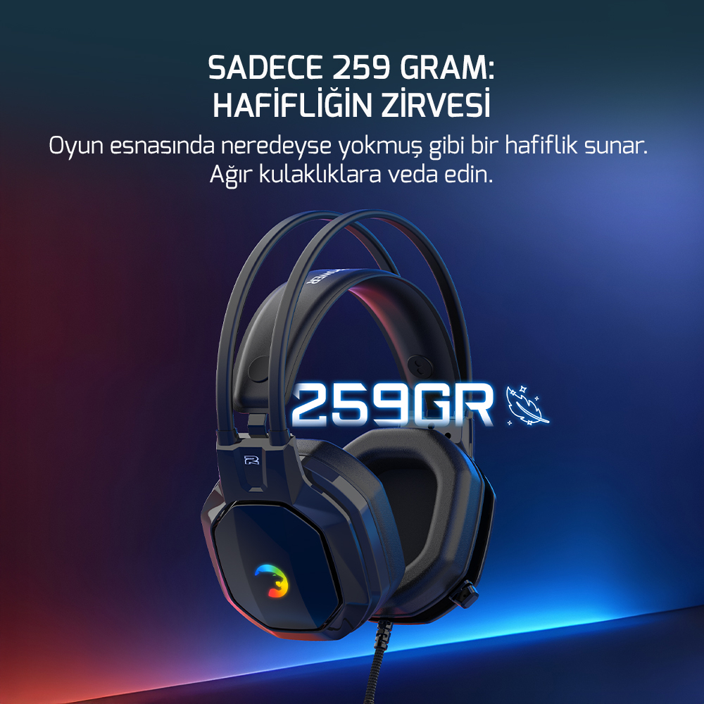 GamePower Ryo Siyah 7.1 Surround Rainbow Gaming (Oyuncu) Kulaklık