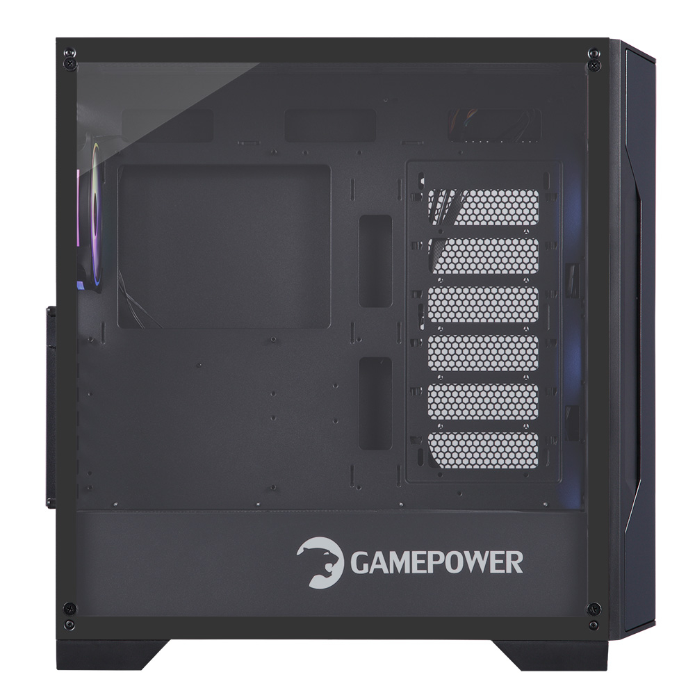 GamePower Savagis 650W 80+ Bronze ATX 4 x ARGB Fan Temperli Cam Hub Siyah Gaming Kasa