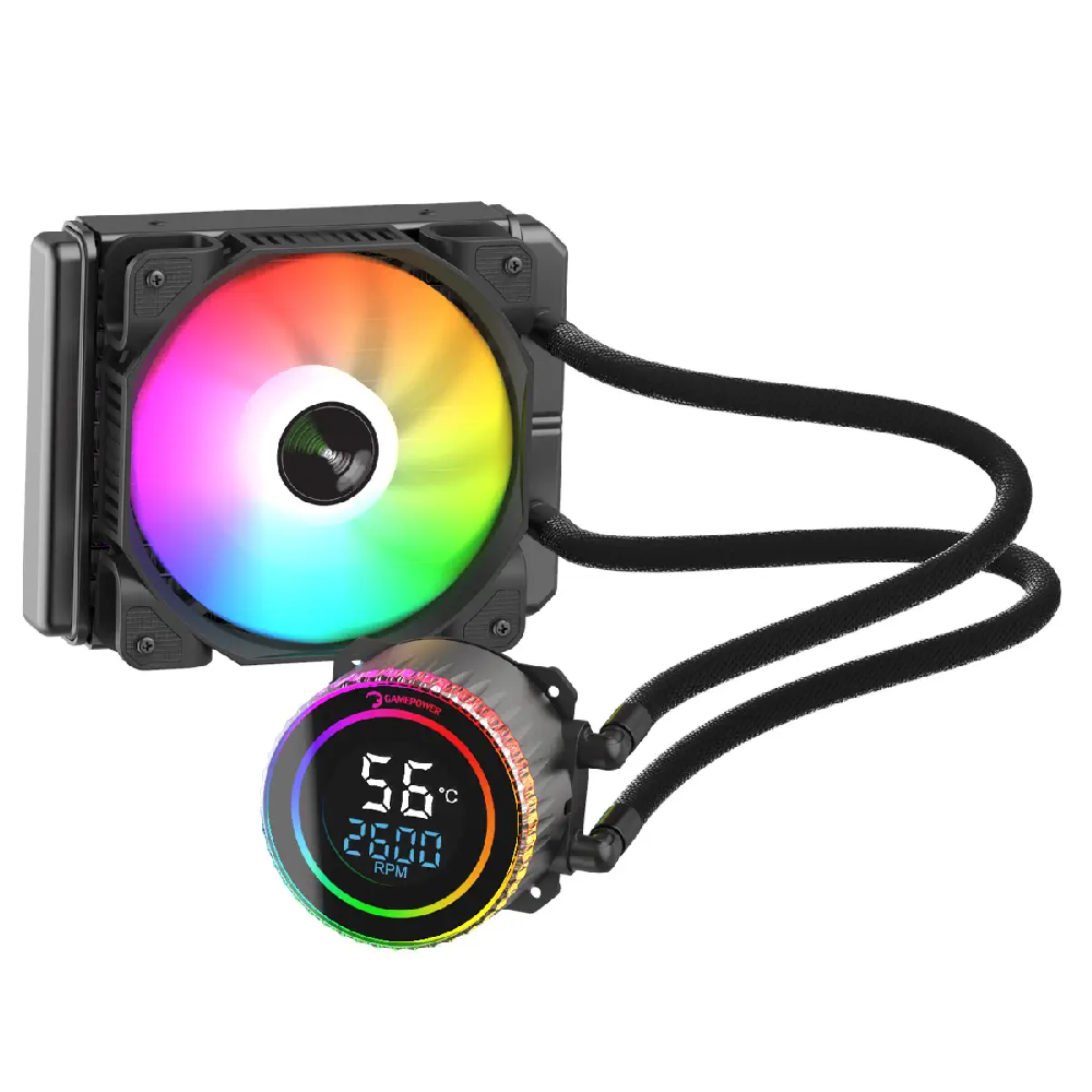 GamePower Skadi Round 120 ARGB 120mm Sıvı İşlemci Soğutucu AM5 ve LGA1700 Uyumlu