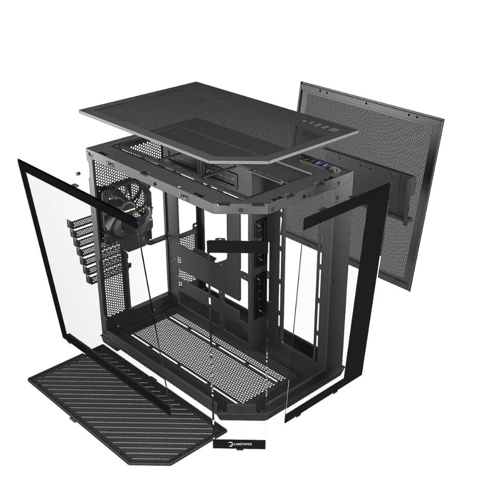 GamePower WarCry Edge 1x Black Fan Type-C Gaming Kasa