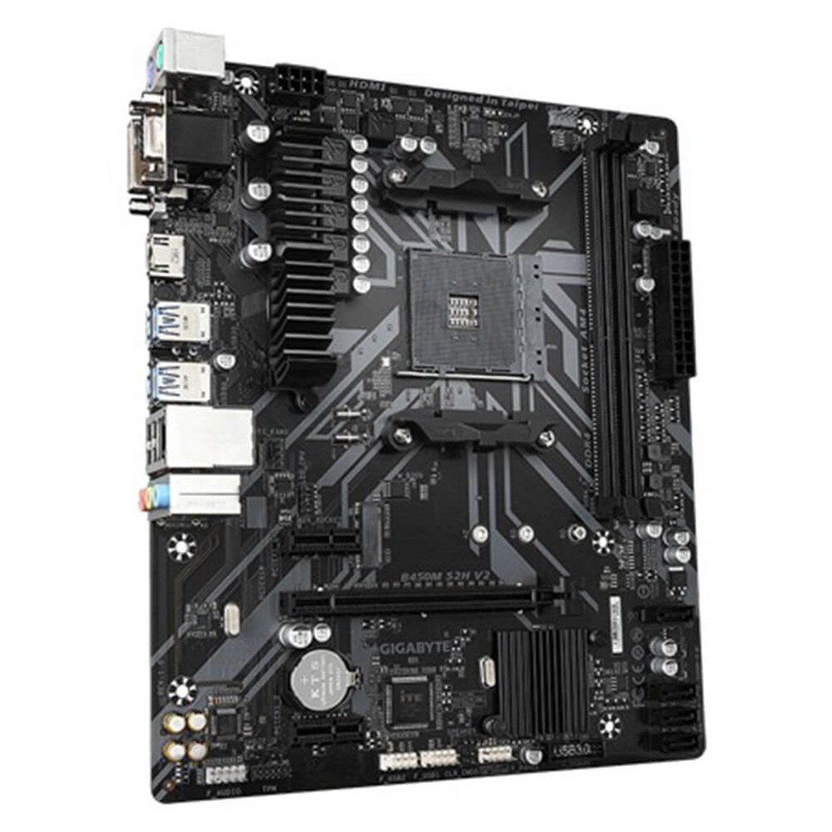 GIGABYTE B450M S2H V2 3600MHz(OC) DDR4 Soket AM4 M.2 HDMI DVI VGA mATX Anakart