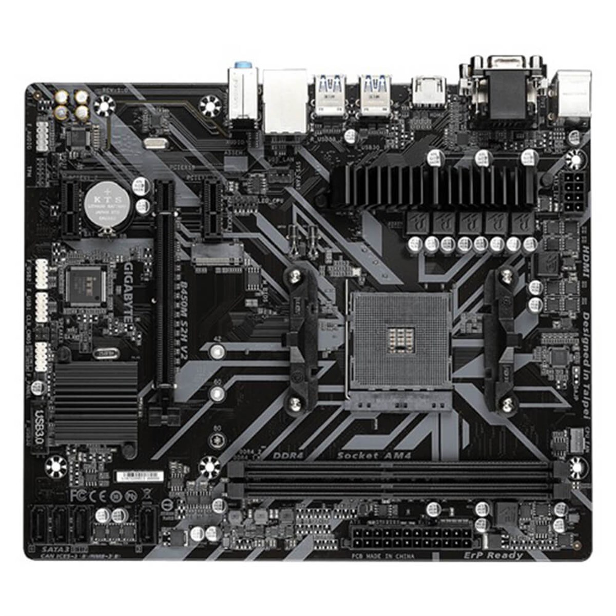 GIGABYTE B450M S2H V2 3600MHz(OC) DDR4 Soket AM4 M.2 HDMI DVI VGA mATX Anakart