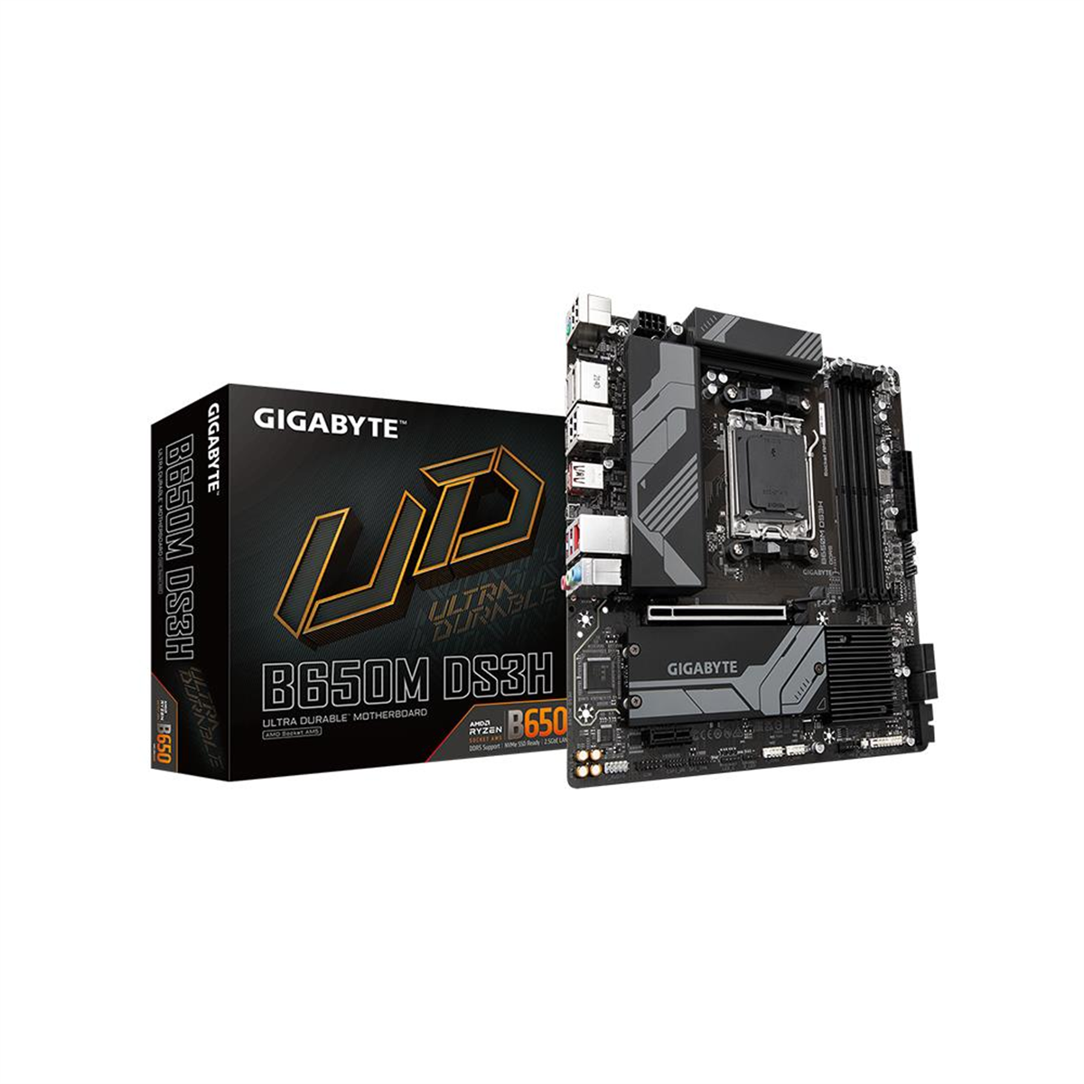 Gigabyte B650M Ds3h 1.0 DDR5 6400Mhz 1XHdmi 2XDP 2XM.2 USB 3.2 Matx AM5 Anakart