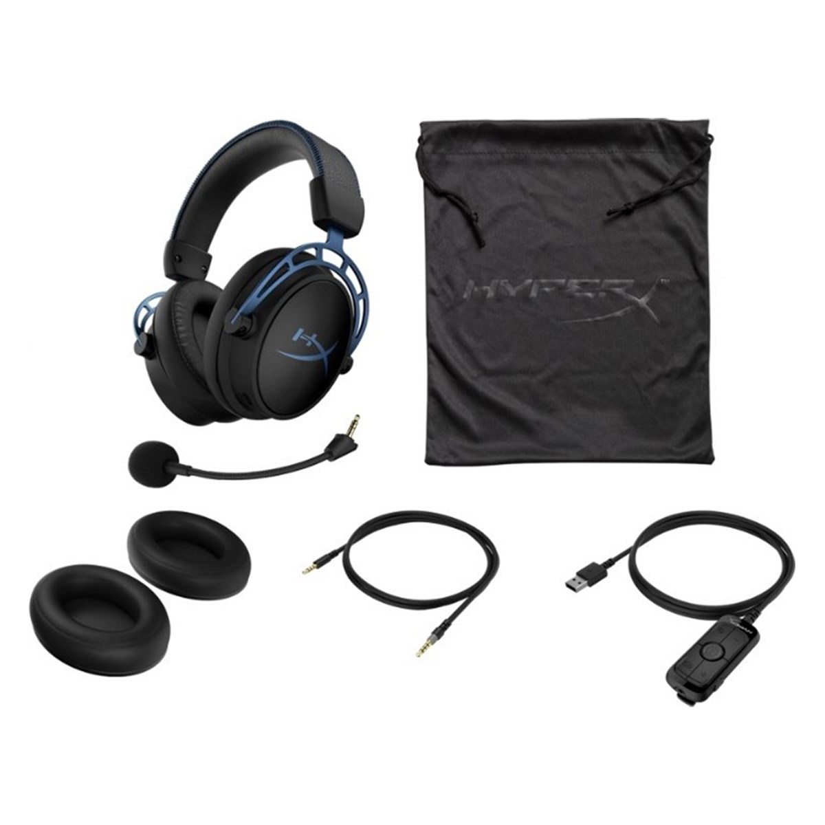 Hyperx Cloud Alpha S HX-HSCAS-BK/WW Mavi Mikrofonlu Kablolu Oyuncu Kulaklıklığı
