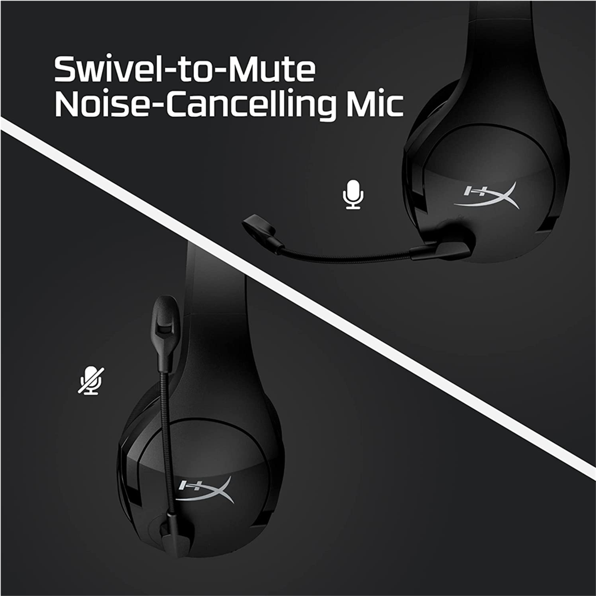 HyperX Cloud Stinger Core Wireless 7.1 Mikrofonlu Kulak Üstü Oyuncu Kulaklığı Siyah