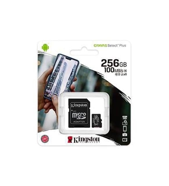 Kingston Canvas Select Plus 256GB 100MB/s SDCS2/256GB A1 C10 Micro SD Kart
