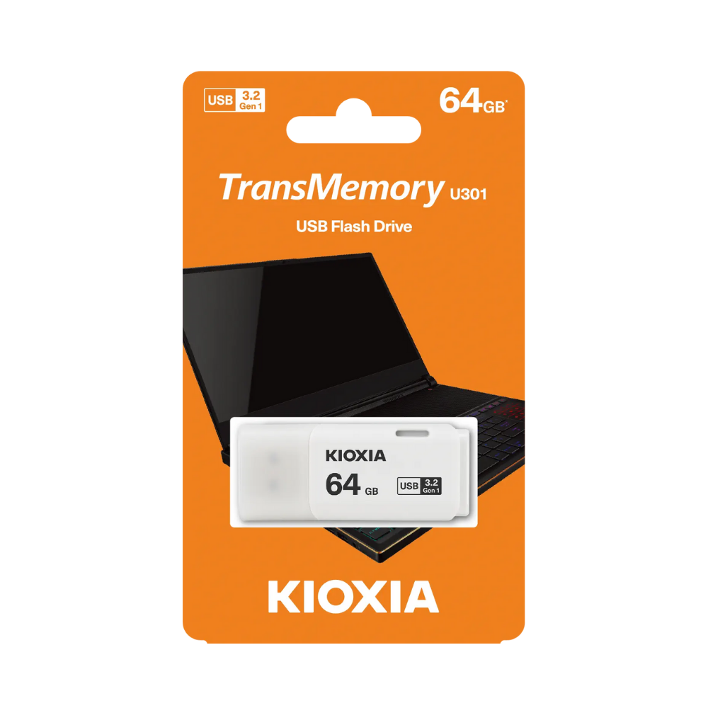 Kioxia 64GB USB3.2 GEN1 Beyaz LU301W064GG4 Usb Bellek