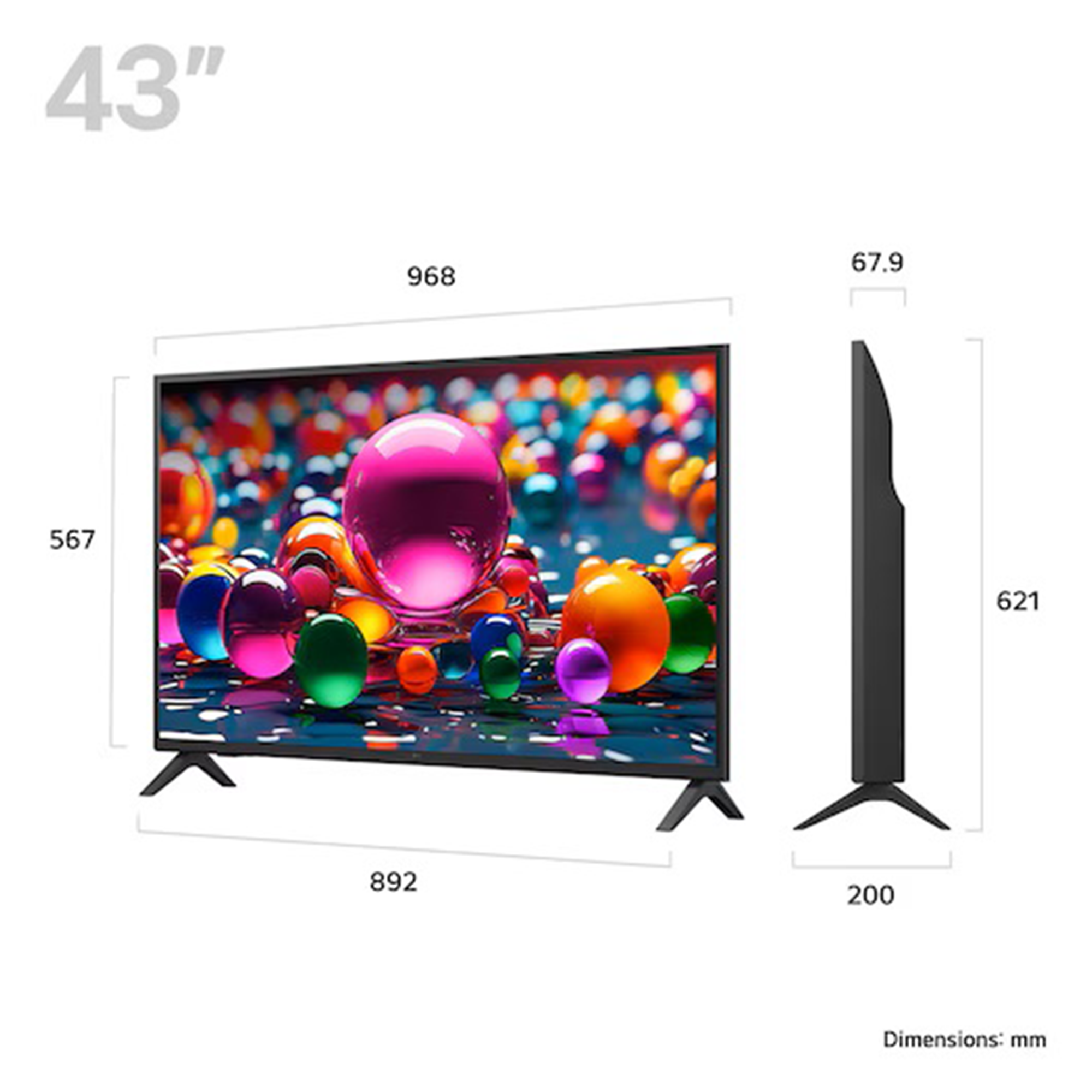 LG 43 inç LG UHD AI UA75 4K Akıllı TV