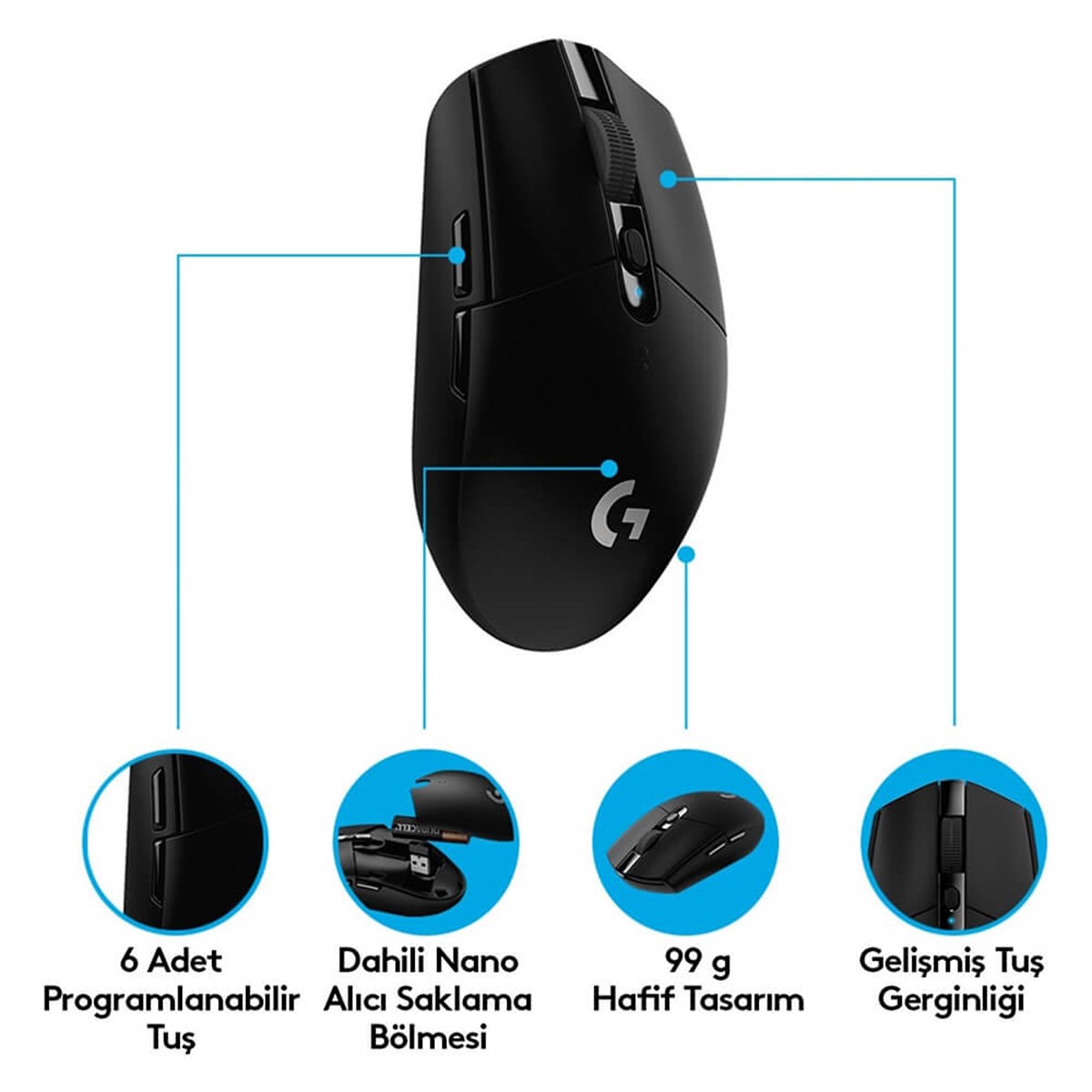 Logitech G305 Lightspeed Wireless Oyuncu Mouse