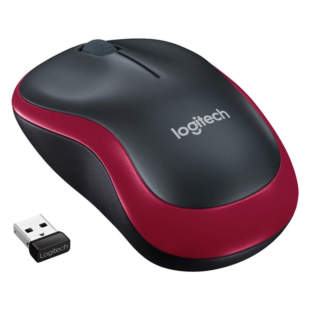 Logitech M185 Kırmızı Kablosuz Mouse