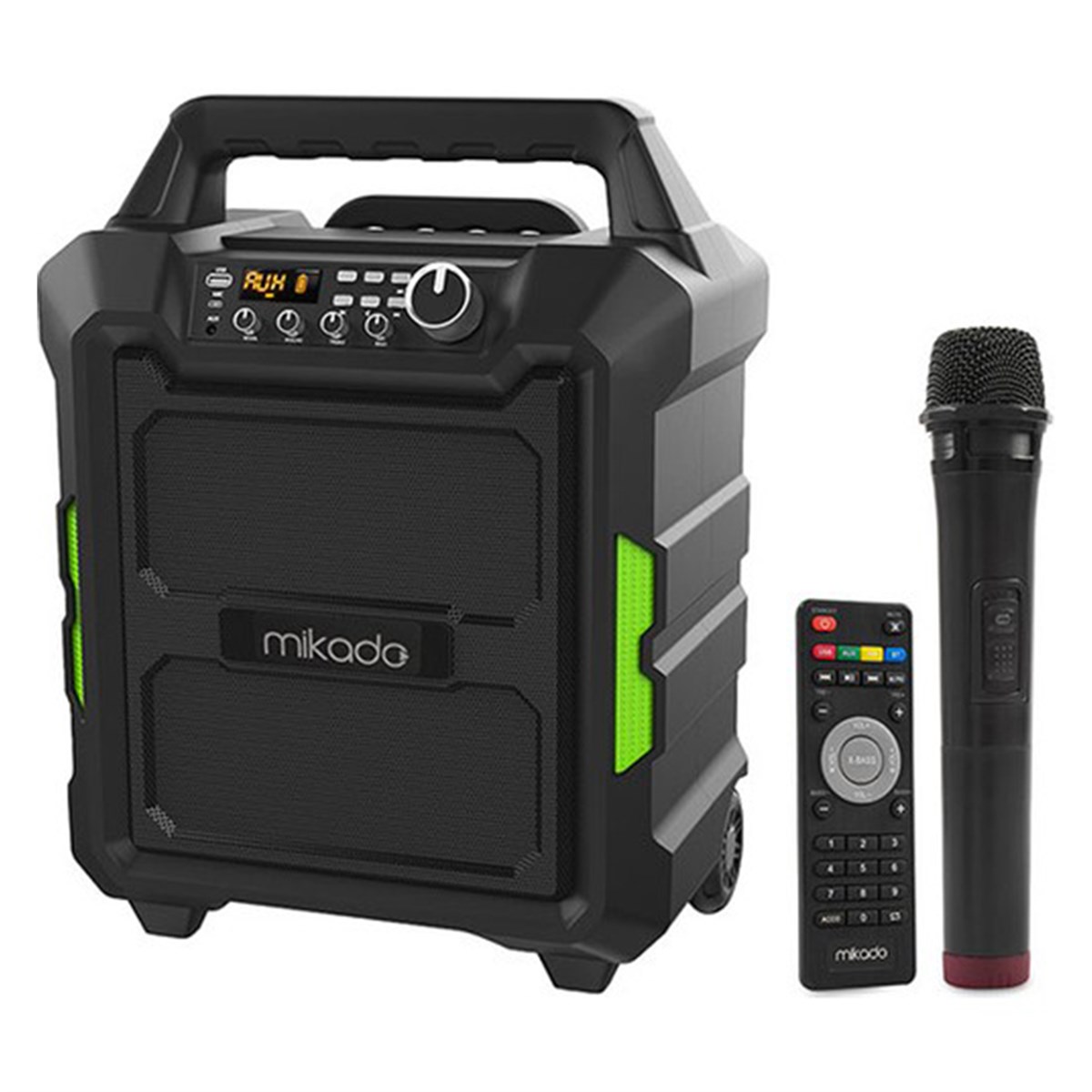 Mikado MD-101KP 80W Kablosuz UHF Mikrofonlu Bluetooth ve USB Destekli Taşınabilir Toplantı Anfisi