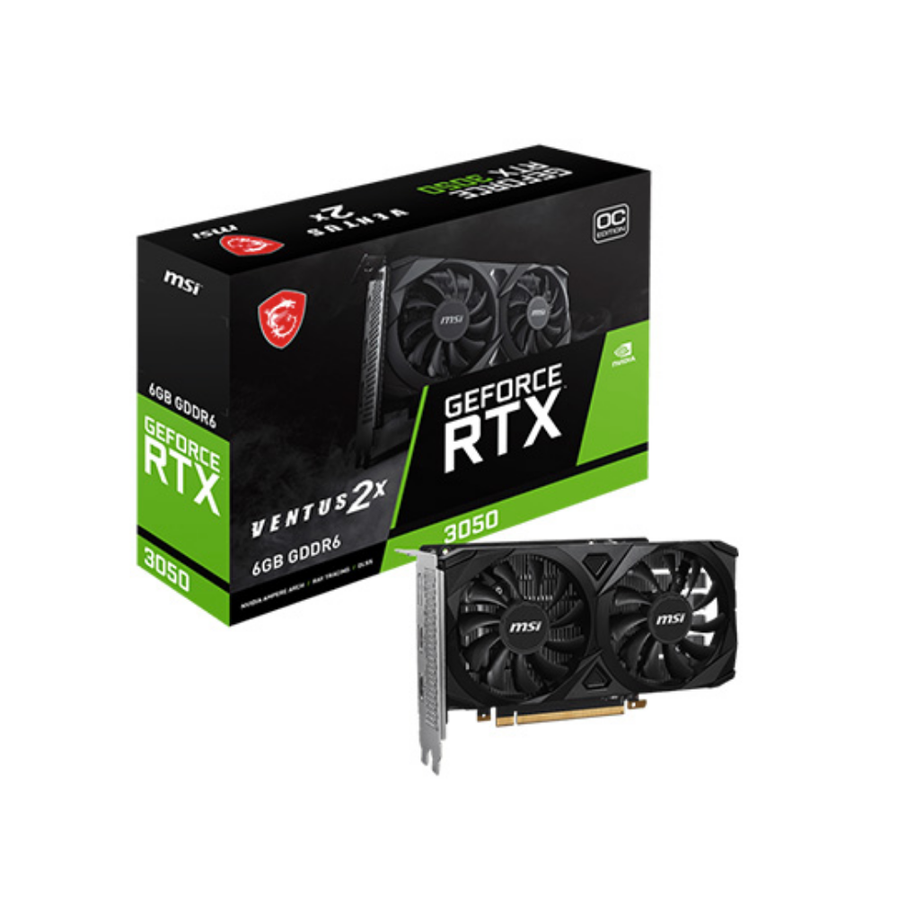 MSI GeForce RTX 3050 VENTUS 2X E 6G OC 6GB GD6 Ekran Kartı