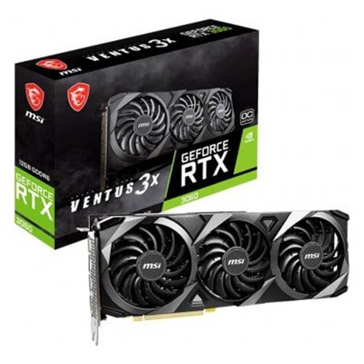 MSI GeForce RTX 3060 VENTUS 3X OC 12GB GDDR6 192 Bit Ekran Kartı