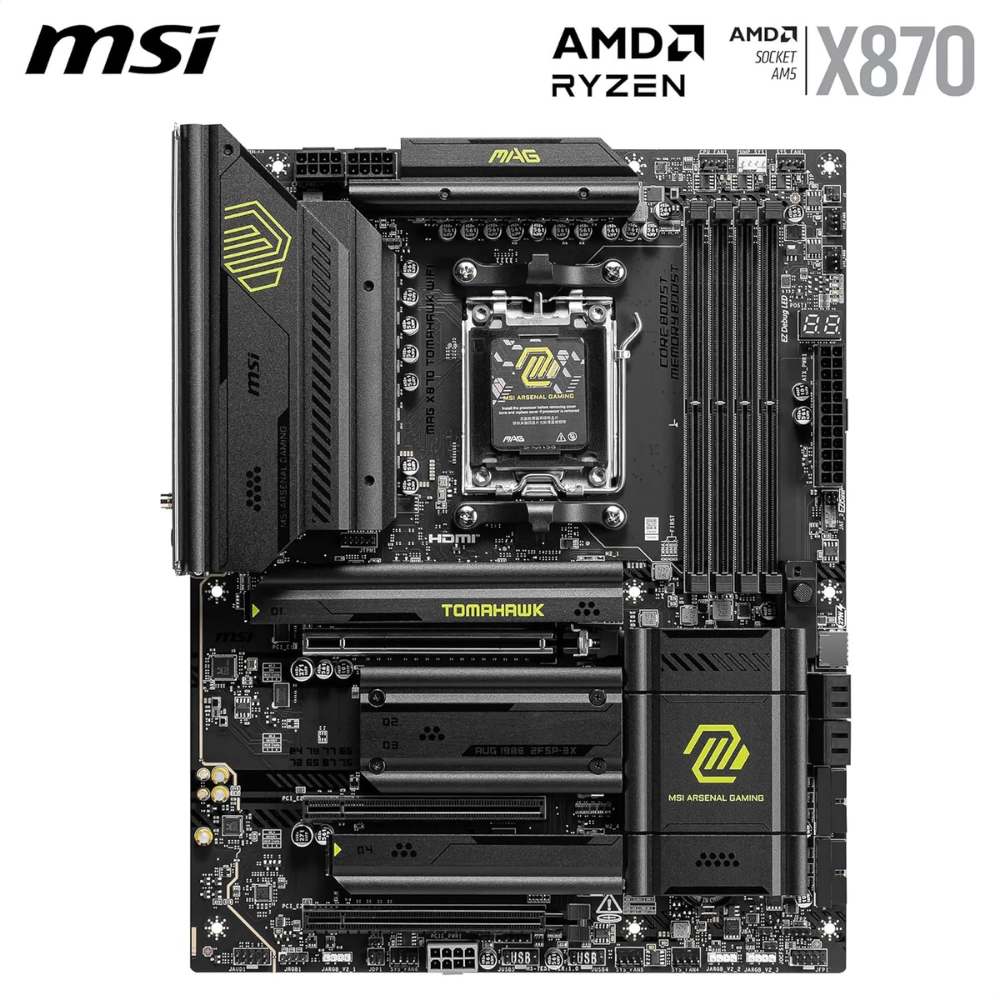 MSI MAG X870 TOMAHAWK WIFI DDR5 AMD X870 Soket DDR5 8400+(OC)MHz ATX Gaming (Oyuncu) Anakart