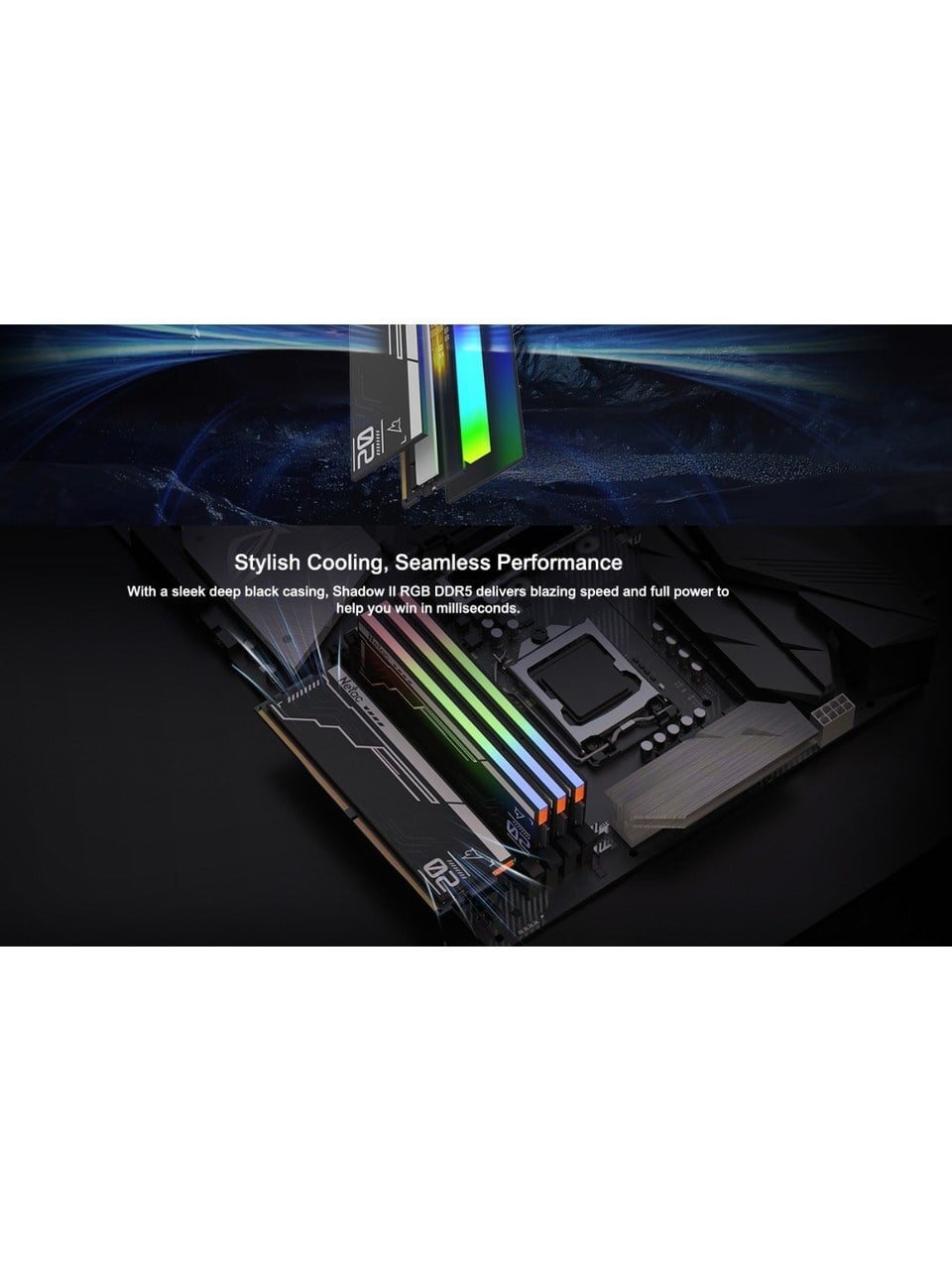 Netac Shadow II RGB 32GB (16GB x 2) 5600MHz DDR5 NTS2D5P56DP-32K Pc (Ram) Bellek