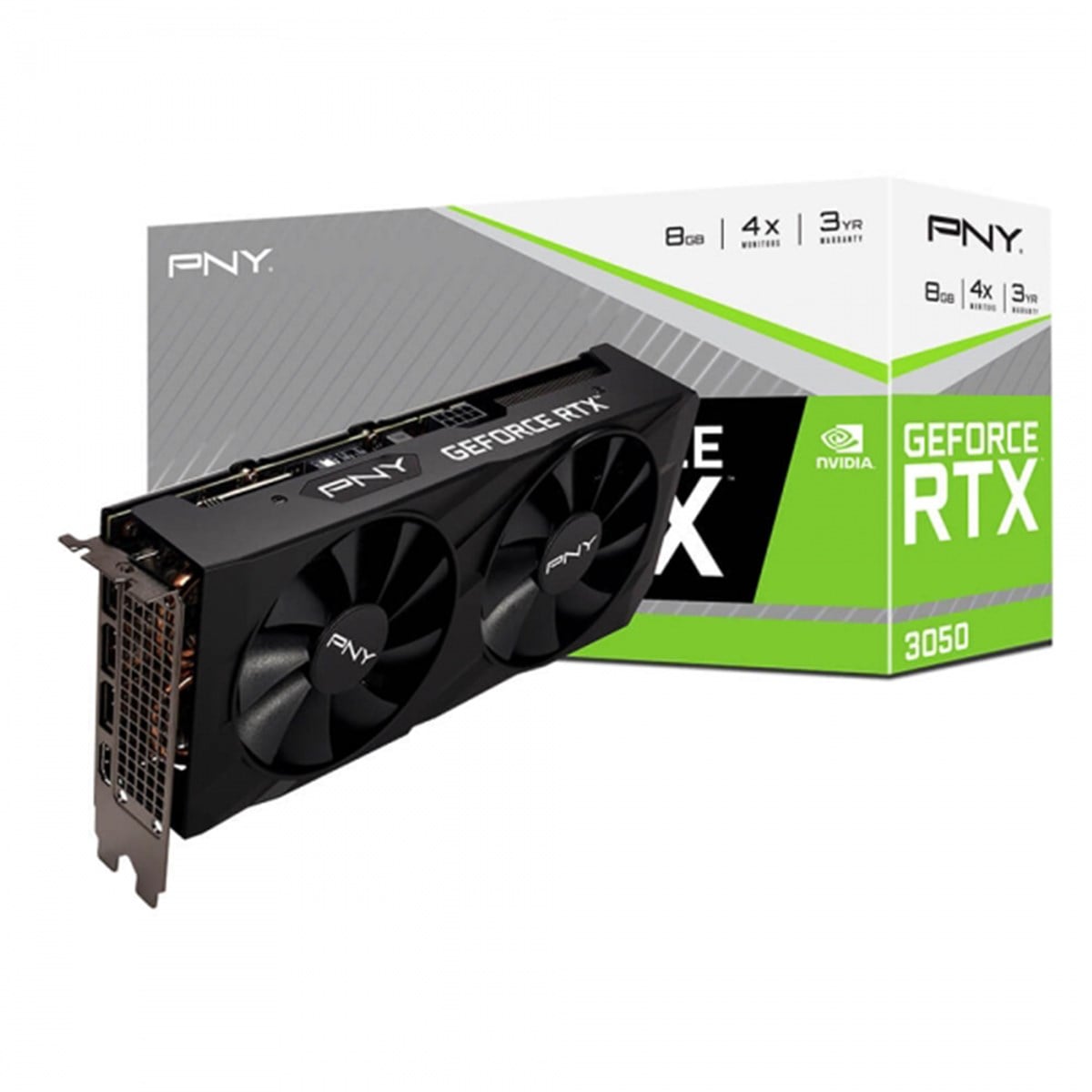 PNY GeForce RTX 3050 8GB Verto Dual Fan VCG30508DFBPB1 8GB GDDR6 128Bit DX12 Gaming (Oyuncu) Ekran Kartı