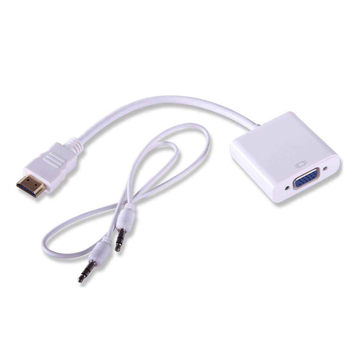 Qport Q-HD-VGJ 15cm HDMI to VGA Ses Girişli Çevirici