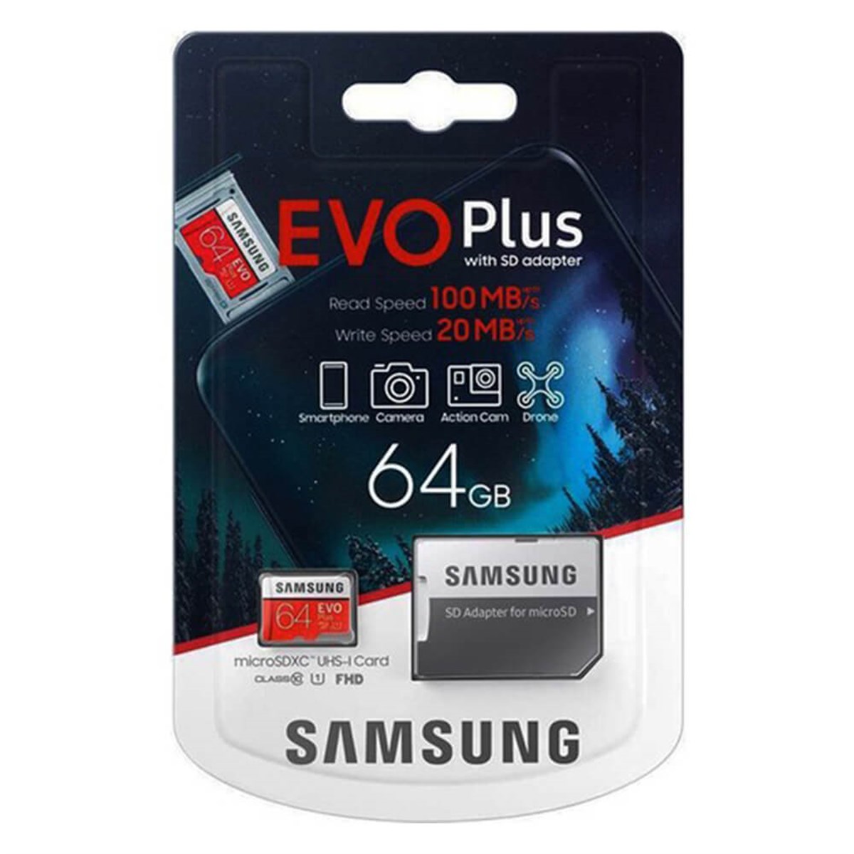 Samsung 64 GB Micro Sd Evo Plus Hafıza Kartı Adaptörlü MB-MC64HA/TR