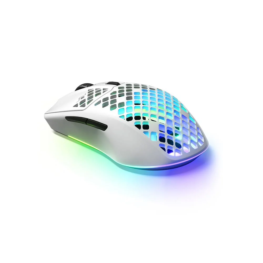 SteelSeries Aerox 3 Wireless 2022 Edition SSM62608 Snow 18000 CPI 6 Tuş RGB Optik Kablosuz Gaming (Oyuncu) Mouse